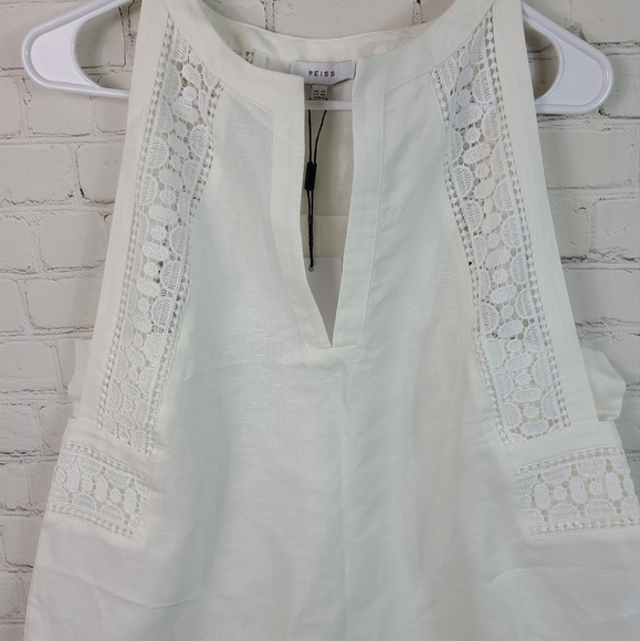 Reiss LOIS EMBROIDERED SLEEVELESS TOP size 10 - Picture 4 of 7